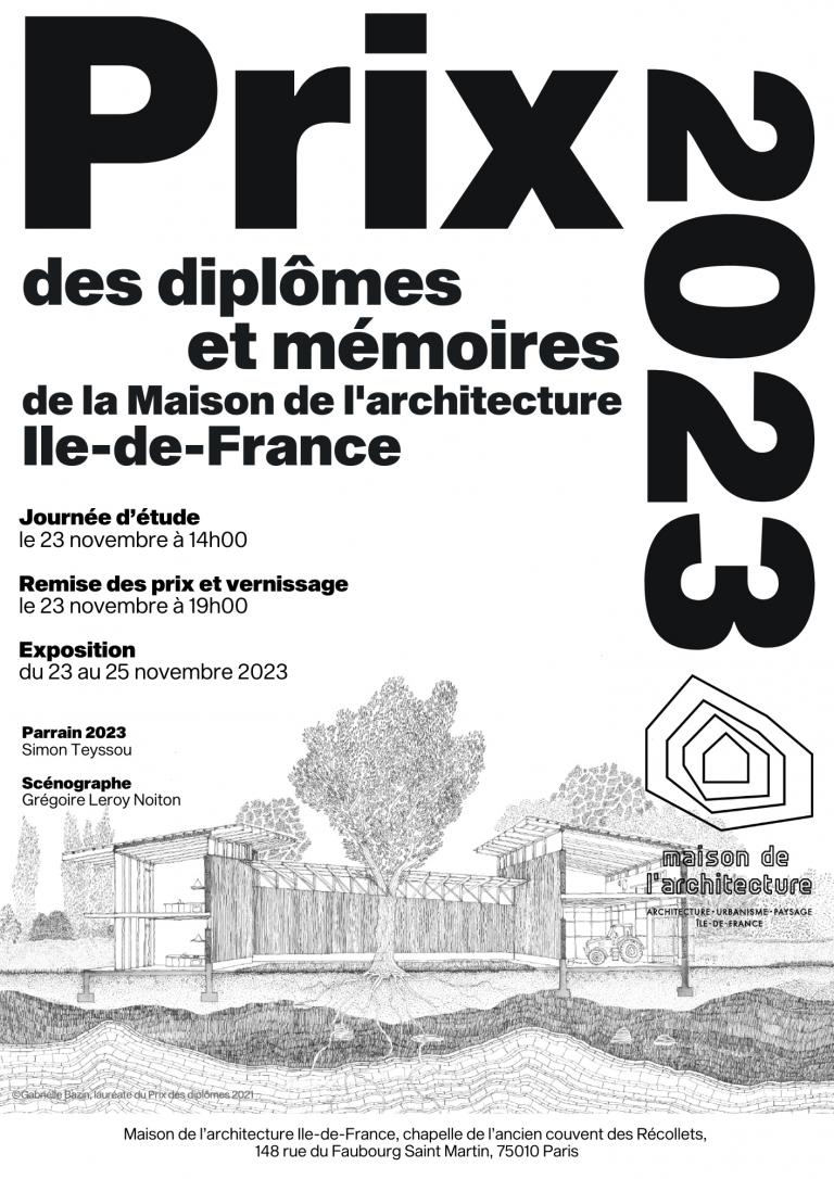 Lauréats du Prix 2023 des diplômes de la Maison de l'architecture Ile ...